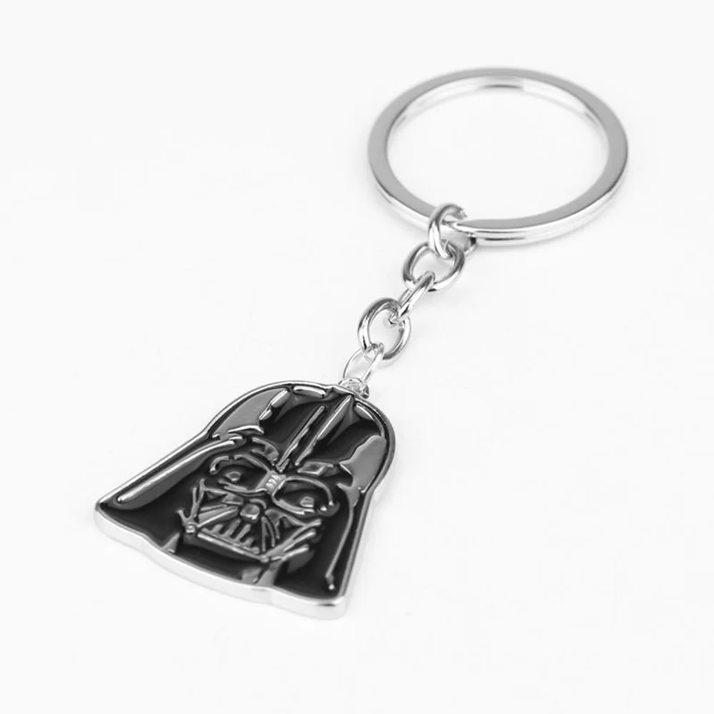 Disney Star Wars Keychain Luxury Silver Color Millennium Falcon Darth Vader Helmet Metal Pendant Key Holder Fashion Accessories