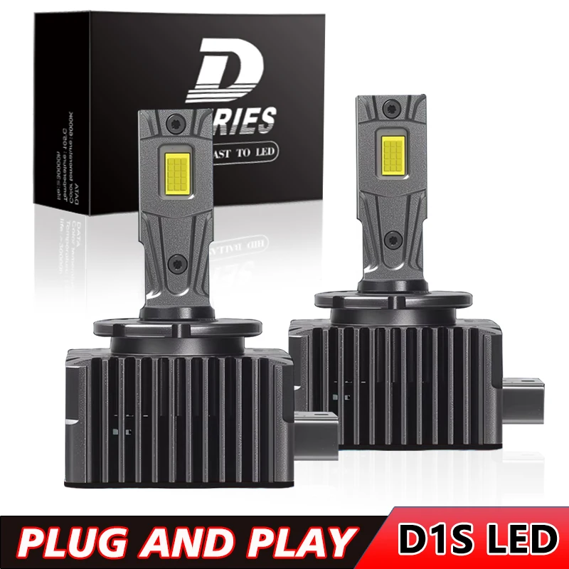 D1S D3S LED Car Headlights HID Bulbs 30000LM D2S D4S D8S Led D2R D4R Lamp Canbus No Errors Auto Light Cool White 6000K 12V 24V