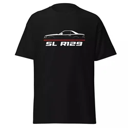 2024 T-Shirt męski na co dzień Mercede SL Hardtop R129 1989-2001 entuzjasta T-Shirt z grafiką na lato z krótkimi rękawami 100% bawełniana S-3XL koszulka