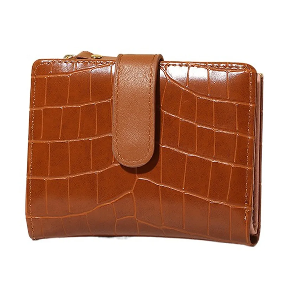 

PU Leather Women's Wallet 2 Folds Multi-Cards Slot Mini Coin Pocket Anti-theft Portable Credit Cards Holder Student