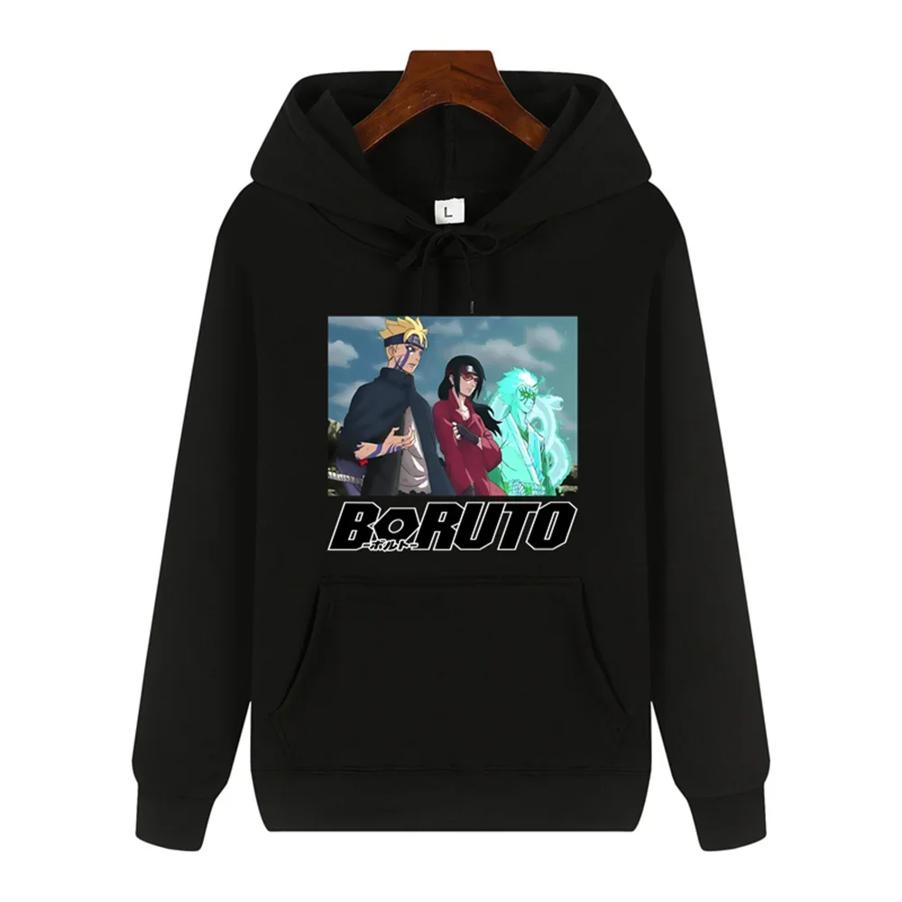 

Men's High-end Quality Top Naruto Print Autumn and Winter Thick Warm Clothing Outdoor Hoodie Women Anime Streetwear