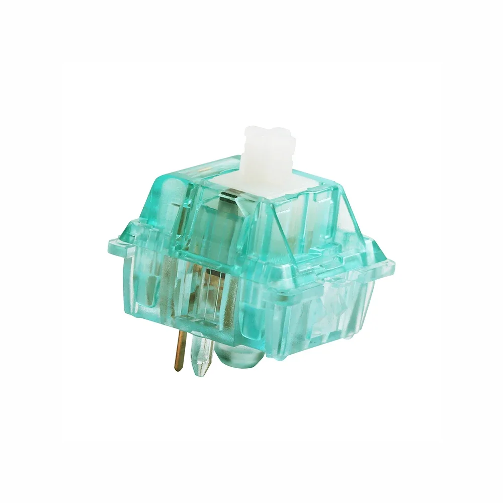 DUROCK Shrimp Silent Tactile Switch T1 for Mechanical Keyboard 67g Out Bottom Force 5 Pins Transparent Green Color RGB Lubed