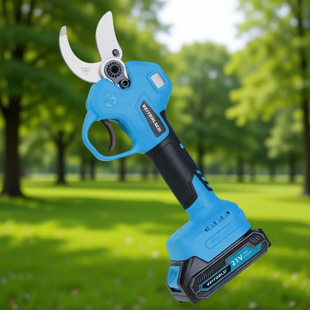 

Усовершенствованные электрические секаторы, диаметр реза 1,6 дюйма, 2 аккумулятора по 2,0 Ач, лезвие SK5, идеально подходят для обрезки сада и деревьев, идеальное решение.