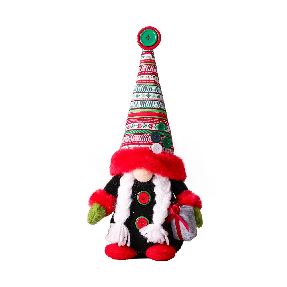 New Year Decor Three-Dimensional Faceless Doll Christmas Decoration Xmas Gifts Holiday Toys Elf Gnome Ornaments(B)