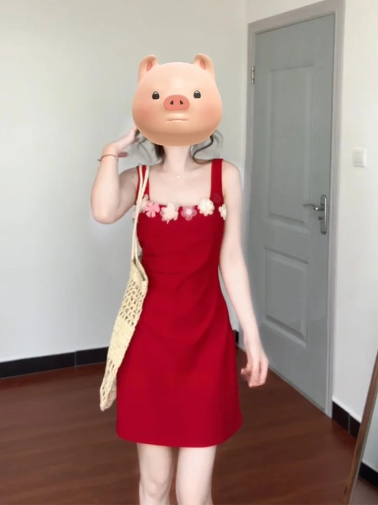 

Sexy Strapl ort Dr Slimming Waist Design for Plump Women Korean Sle Commute A-Line Skirt High Waist ort Dr