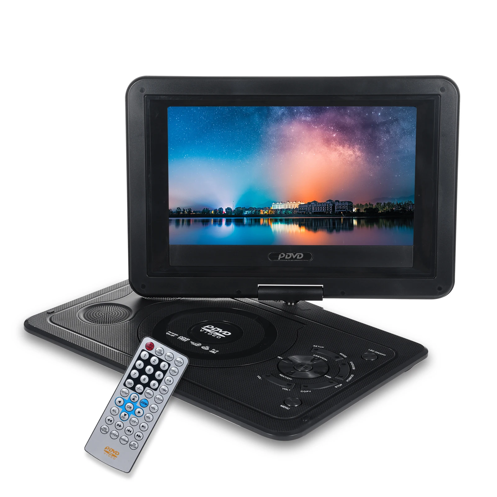 13.9'' Portable DVD Player with 270° Swivel HD Screen Home Car TV DVD Player with Game Function Car Charger & AC Adapter