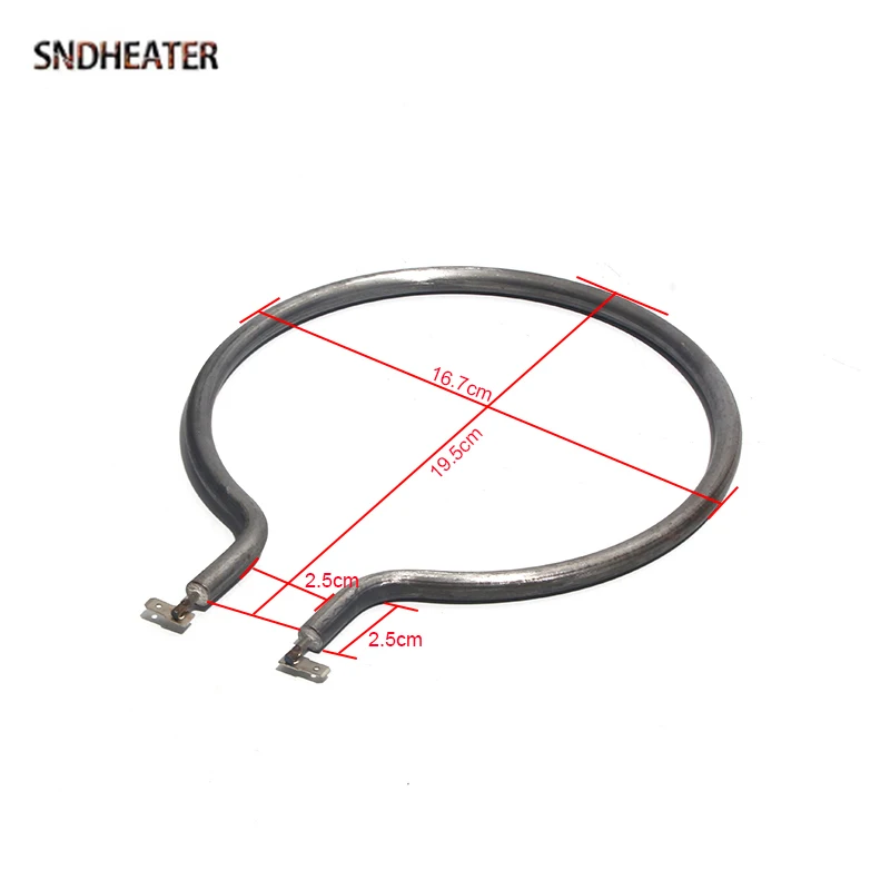 SNDHEATER Round Heating Element 220V Circle Burning Heater 1300W 8mm Tube 16.7*19.5MM for Multifunction Electric Hot Pot