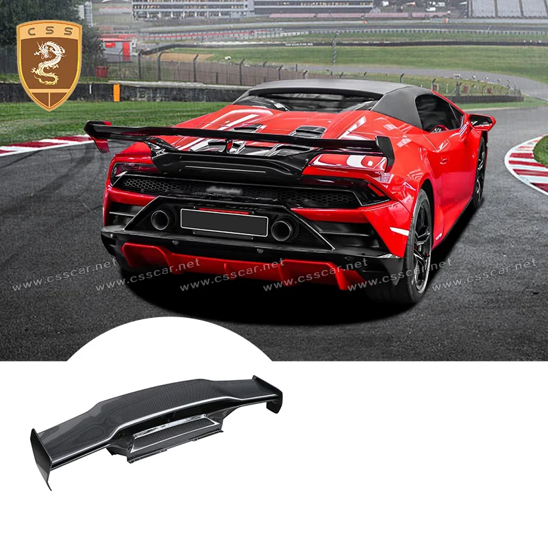 Vors Style Rear Wing Car Styling For Lamborghini Huracan EVO High Tail Wing Carbon Fiber Racing Trunk Lip Spoiler Base Accessory