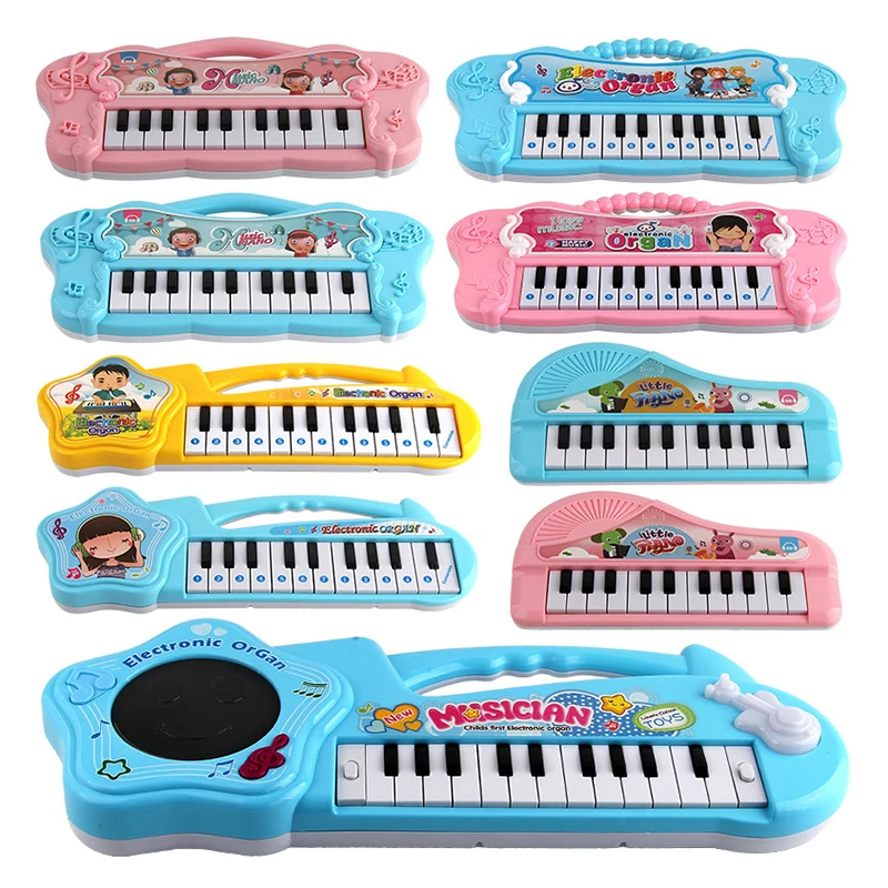 Keyborad de sonido eléctrico intermitente para niños, instrumento Musical de Piano, juguete educativo para el desarrollo temprano, 1 unidad