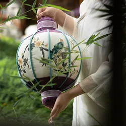Chinese Landscape Painting Pillow, Round Ball Plush Velvet, Cute Tassel Cushion, Home Decorative, Couch Bed, Floor, New