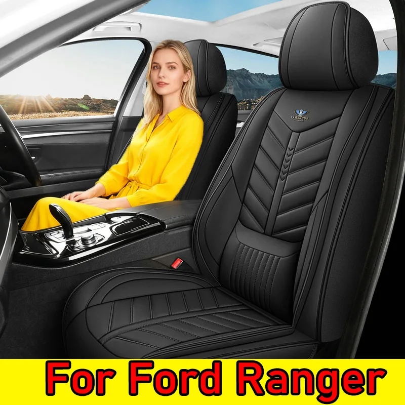 

For Ford Ranger Car seat cover Waterproof Faux leather soft full wrap waterproof wear-resistant seat cover full set of 5 seat