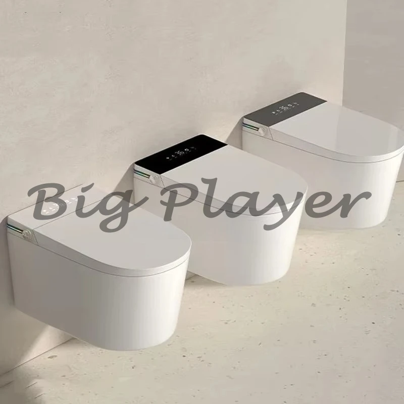 

Wall Mounted Intelligent Toilet Bidet Smart Toilet for Bathroom Tankless Auto Open/Close Heated Seat Electric Elongated WallHung
