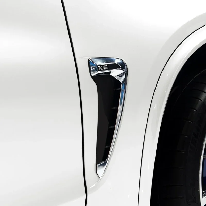 

2 pcs Car styling ABS Car Front Fender Side Air Vent Cover Trim For BMW X5 F15 X5M F85 Shark Gills Side Vent Sticker Accessories