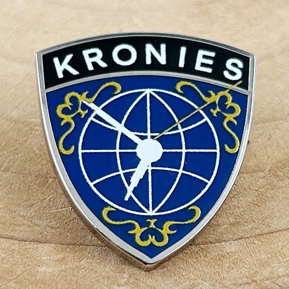 وحدة المراقبة الدائمة Kronies المينا دبوس Hololive-Ouro Kronii شارة شخصية افتراضية الطرفية مجوهرات المشجعين Otaku هدية #2