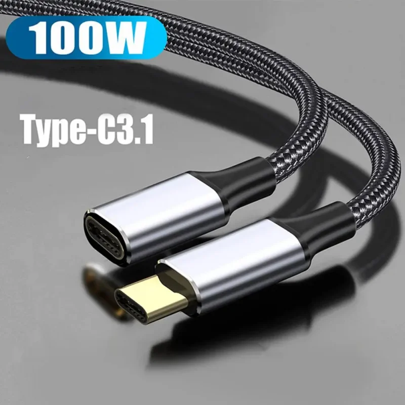 

USB C 3m Cable PD100w Fast Charge Type C3.1 Male to female 10Gbps Gen2 Audio Video Data Cord Thunderbolt 3 for MacBook Pro Phone