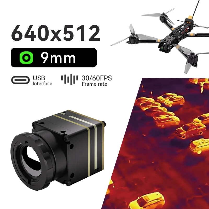 

Thermal Imaging Camera 640x512 USB 9mm Infrared Thermal Imaging Module Camera