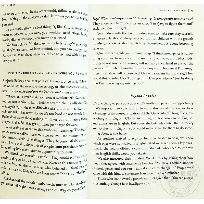 "Mindset: The New Psychology of Success" by Carol S. Dweck: English Edition on Growth Mindset & Personal Transformation