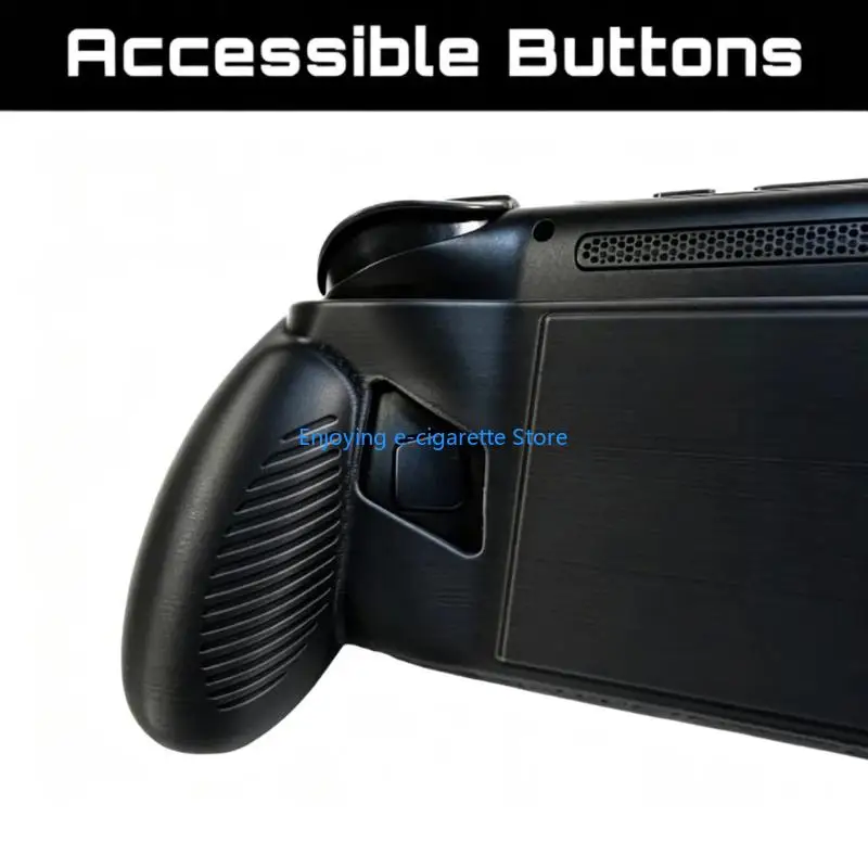 Schwarzer Spielgriff für Retroid Pocket 6 mit strukturiertem Fingergriff Y4QF – Detail 4