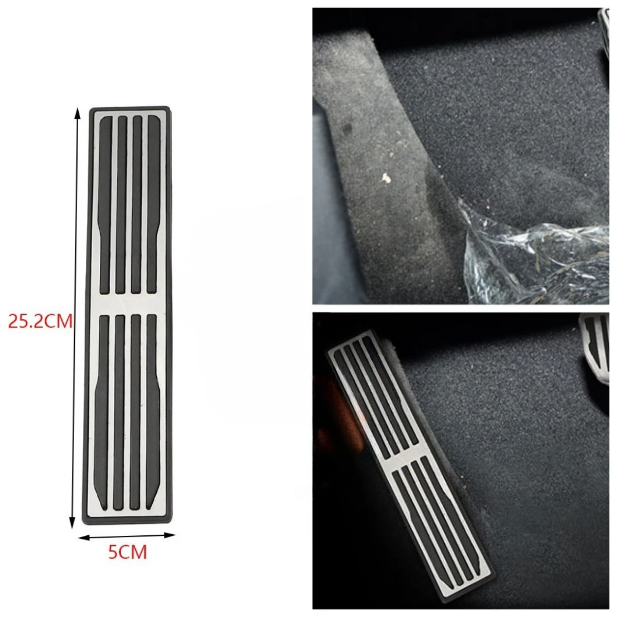 Car Dead Pedal Foot Rest Pedal Cover for Jaguar XE XF E-Pace F-Pace for Range Rover Velar 2016-2019 Stainless Car Accessories
