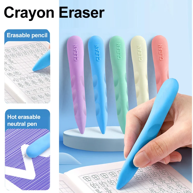 Crayon Cute Cartoon Creative Eraser Erasable pencil Hot erasable neutral pen