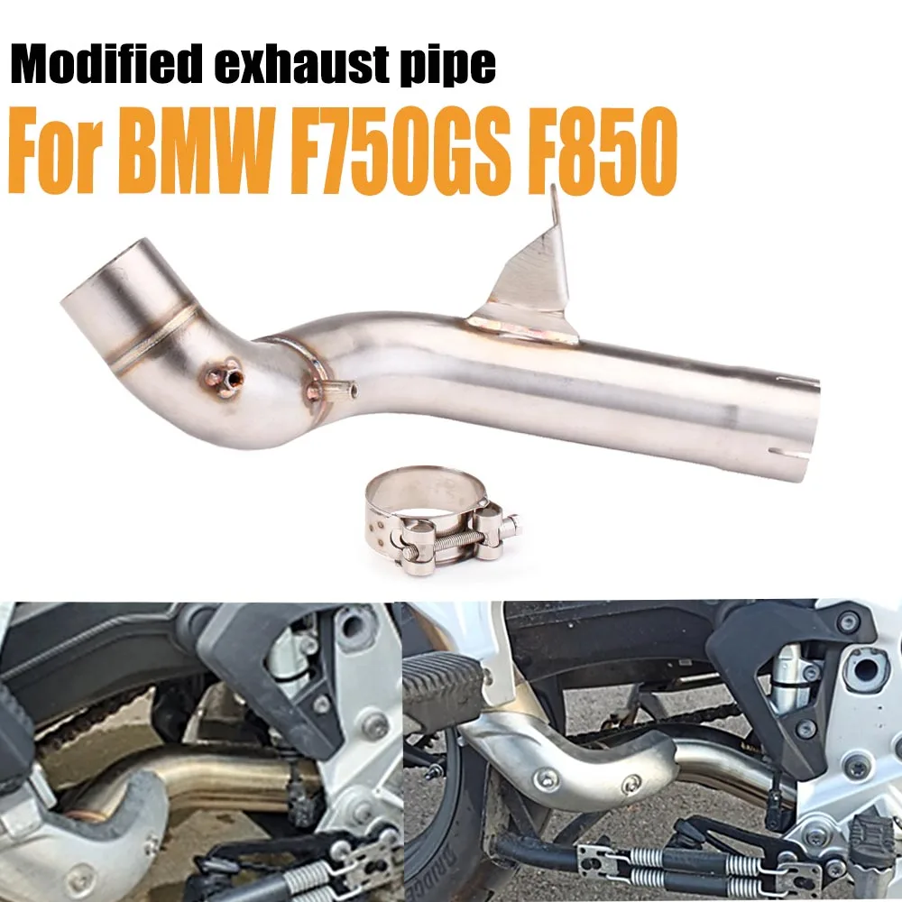Exhaust Pipe Modification Suitable for BMW F750GS F850 Stainless Steel Mid-section Modified Exhaust Pipe Dedicated Car