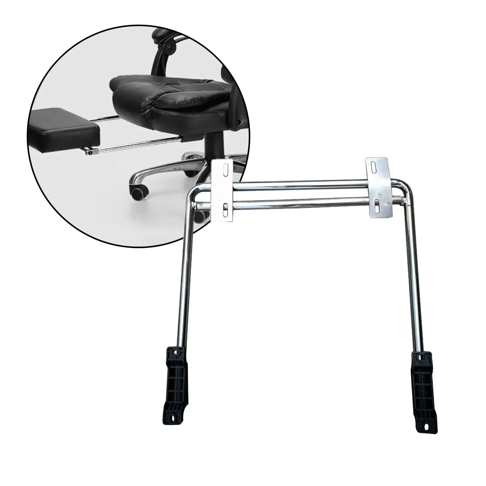 Metal Office Chair Pedal Under Desk Footrest Sturdy Adjustable Iron Support for Master Chair and Work