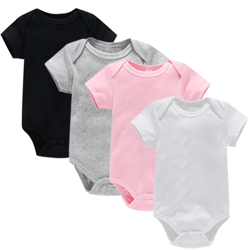 3/5/8 Pcs Baby Clothes 100% Cotton Rompers Summer Short Sleeve Baby Boys Girls Bodysuit Newborn Infant Clothing