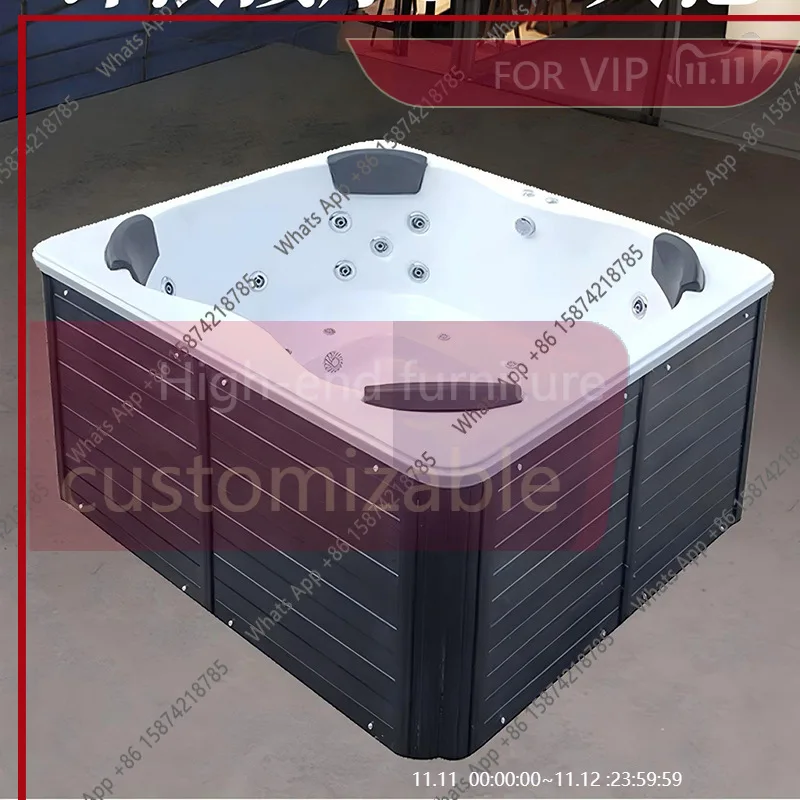 ES Smart pool acrylic bathtub constant temperature heating massage multi-person surfing bath SPA hot spring SPA bubble large cap