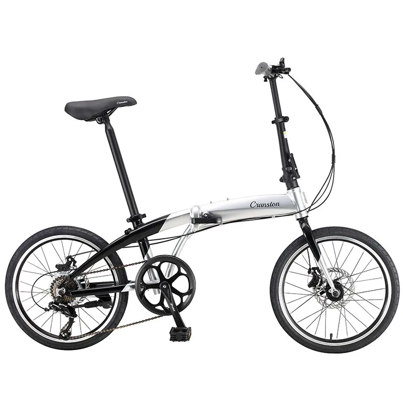 20-inch Lightweight Folding Bicycle Variable Speed Sports Outdoor Cycling Bicycle Aluminum Alloy Double Disc Brake Bicycle 2023