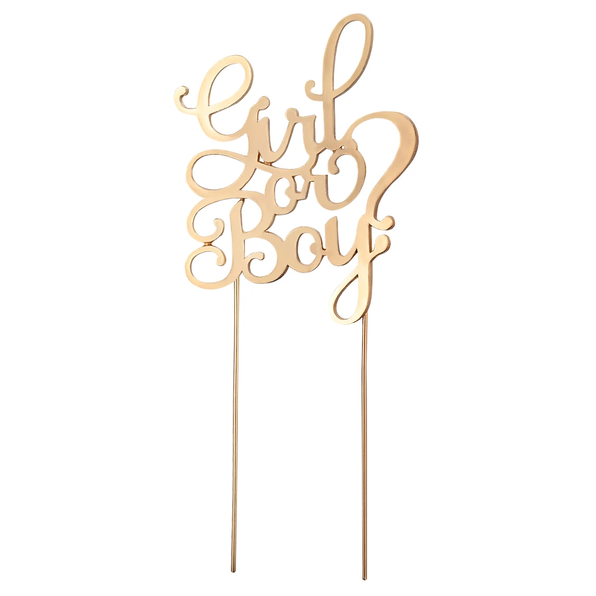 

Cake Topper Boy Birthday Cake Topper Girl Baby Shower Gender Reveal Party Supplies Birthday Decorations Reusable Alloy