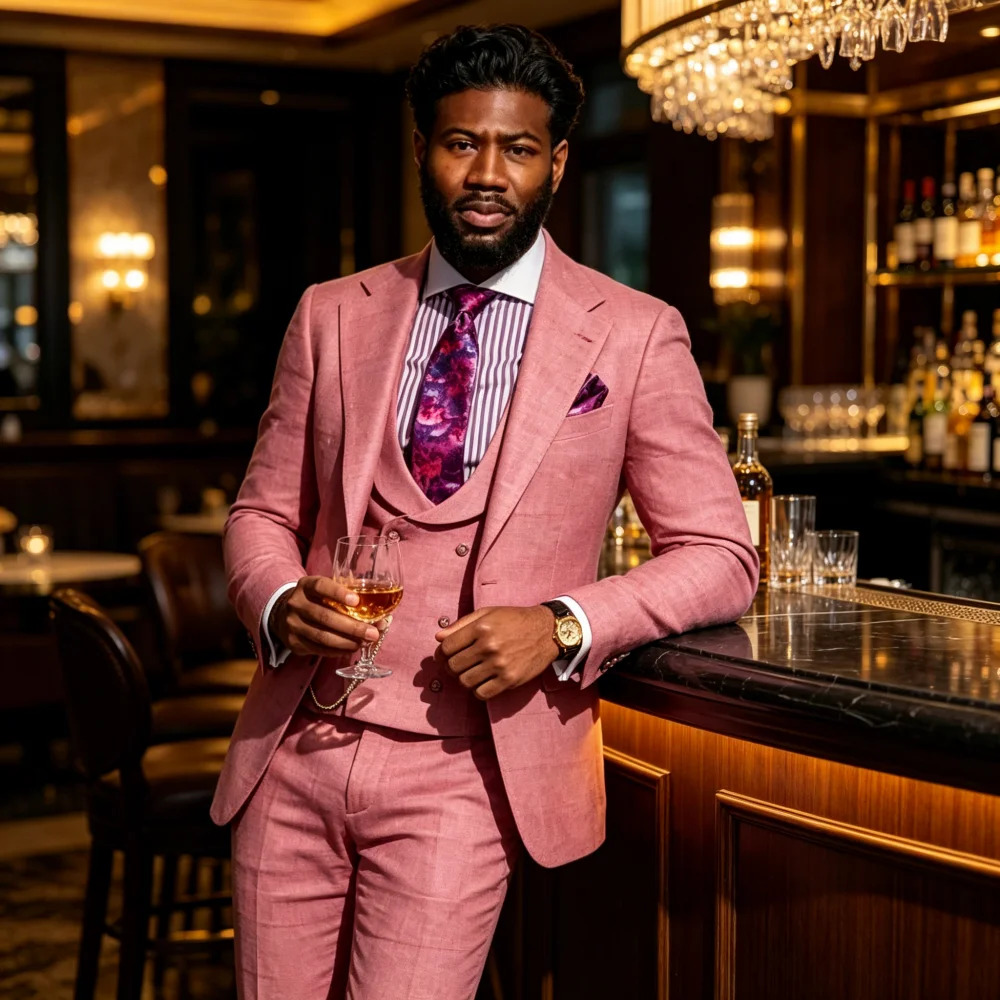 

Мужские деловые костюмы с отложным воротником, шерстяной пиджак в клетку, жилет и брюки для жениха и шаферов, для свадеб и торжеств