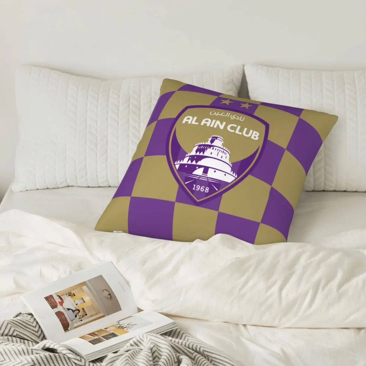 Al Ain FC Throw Pillowcase Pillow Cushions Cover Body for Sofa Couch Home Decor Two-sided Cloth Chair Car UAE Football Club