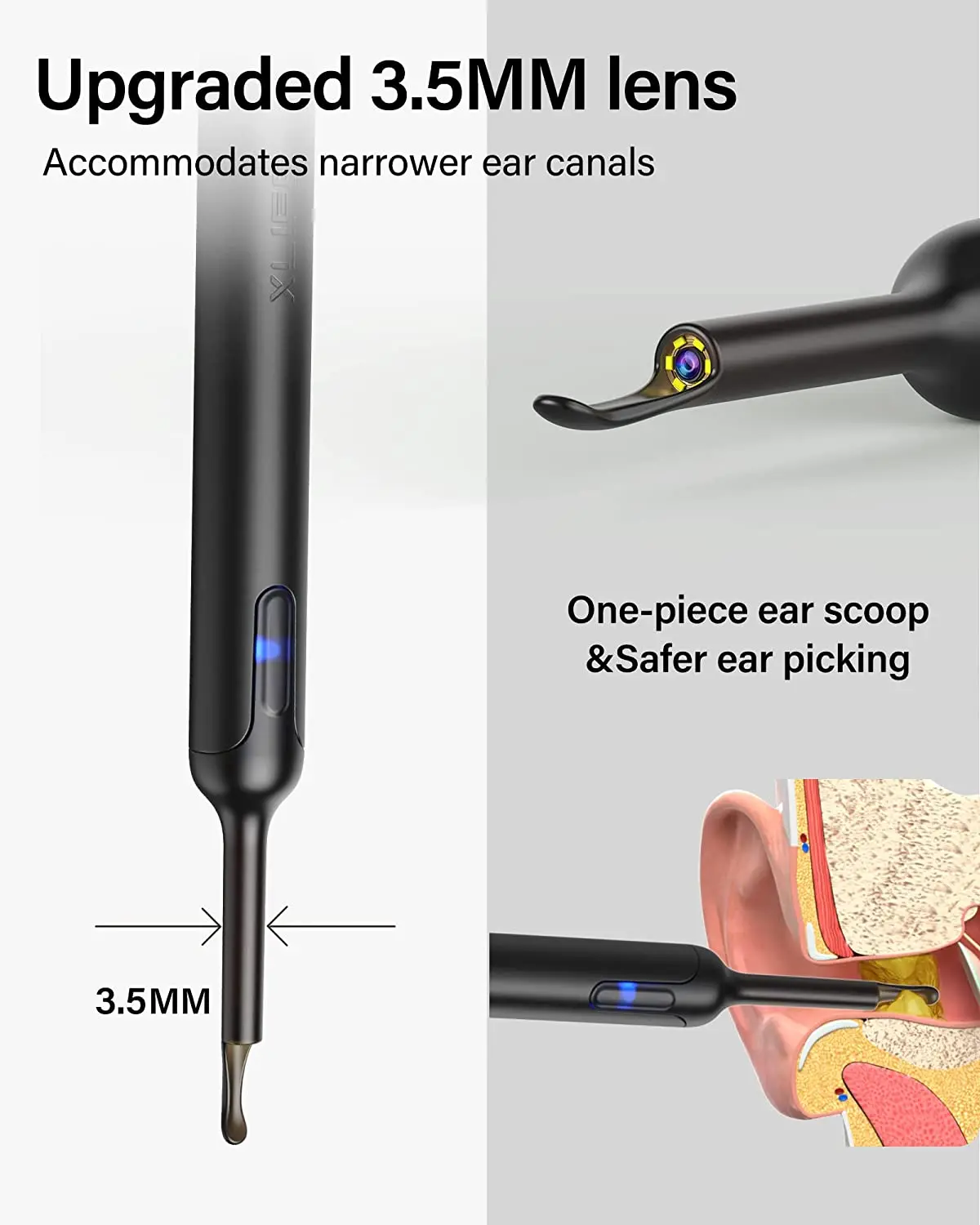 Original Xlife X0 Visual Earwax Remover Ear Wax Picker Compatibility for iPhone, iPad, Android Phone/Tablet Use