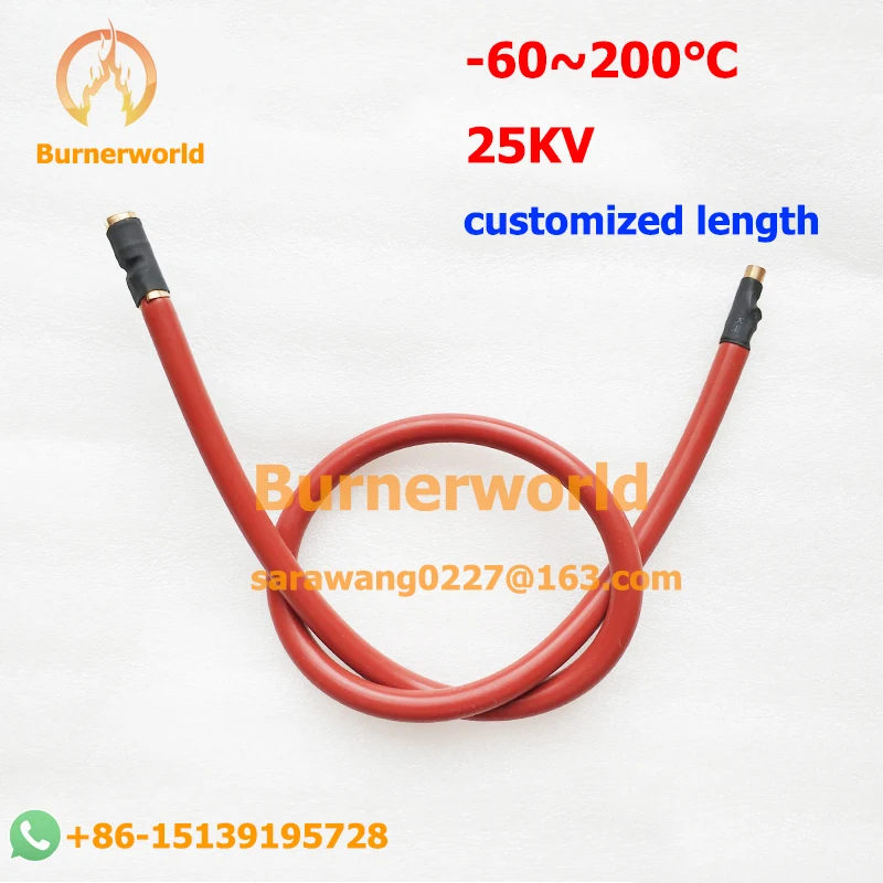 

Boiler Burner ignition wire High Pressure Cable High voltage pack output line Ignition electrode leadCopper Crimp terminal