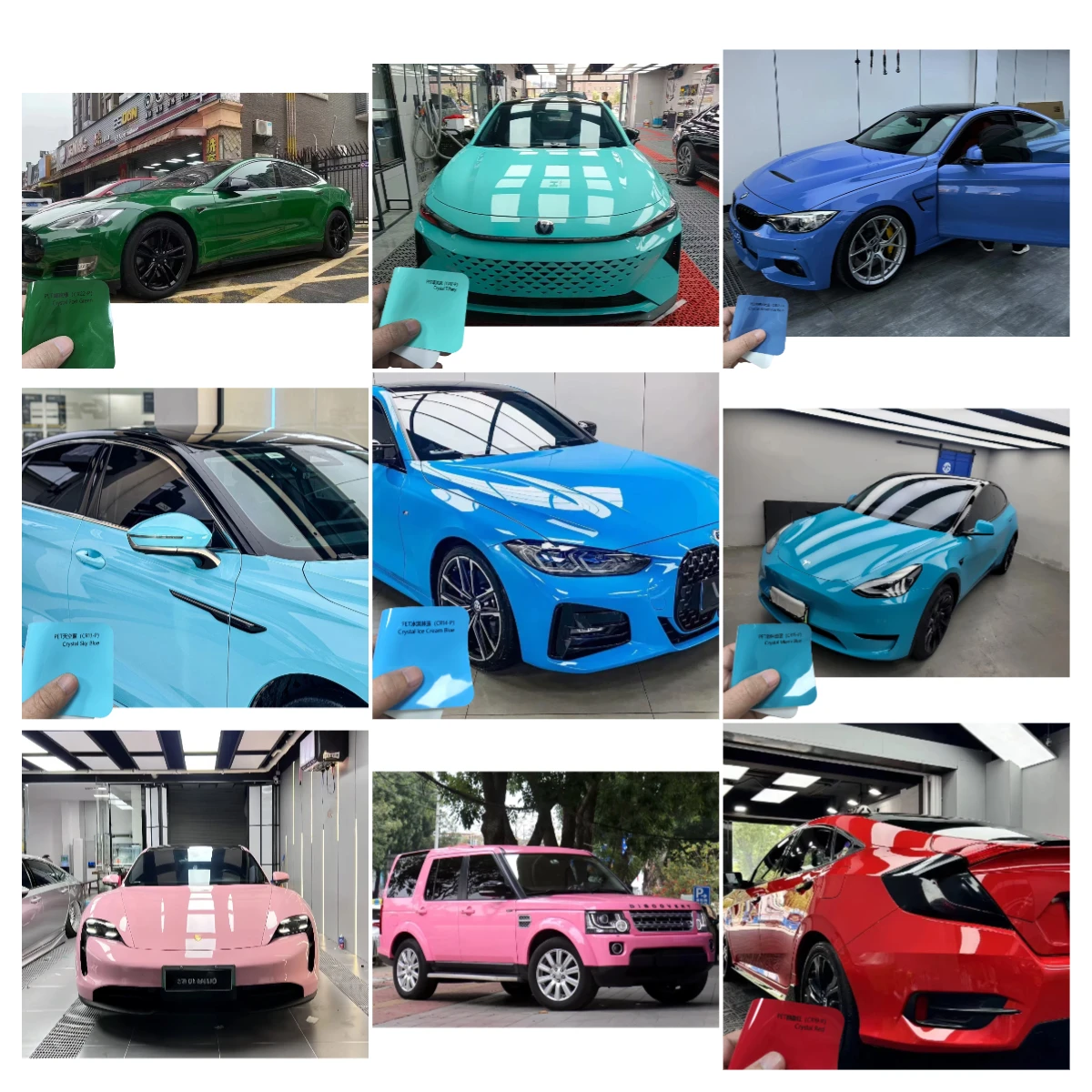 

3M High Gloss PPF Car Wrap PET Crystal Series Air Release Not Layered Fire Red Finish High Reflectivity UV Protection