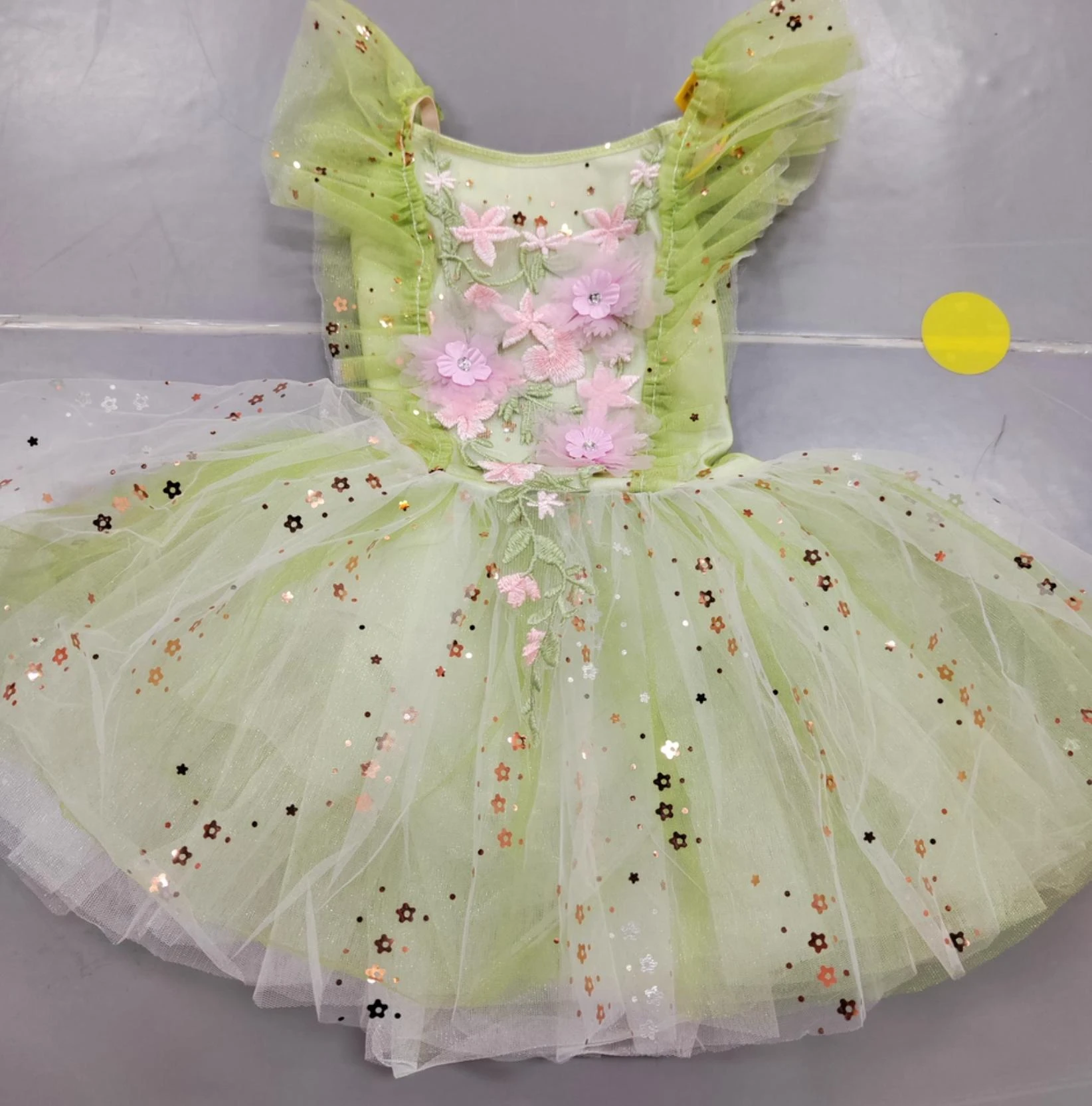 Ballet Dress Girl Kids Children Princess Performance Kindergarten Dance Clothes Green Modern Dance Costumes Party Dress