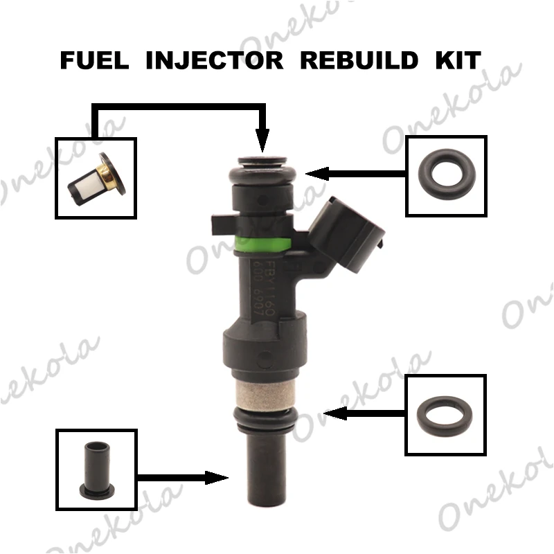 Fuel Injector repair kit Orings Filters for Nissan Versa Tiida MARCH III (K12) HR16DE 16600-ED000 FBY1160