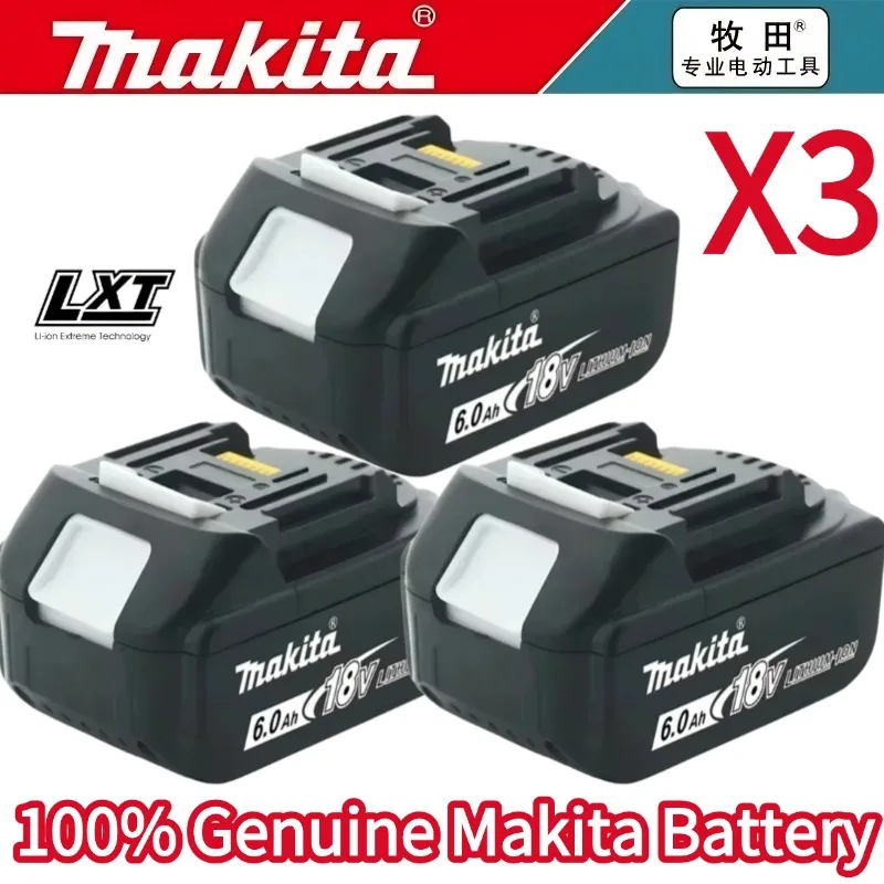 

100% Original Makita 6Ah for Makita 18V Battery BL1830B BL1850B BL1850 BL1840 BL1860 BL1815 Replacement Lithium Battery