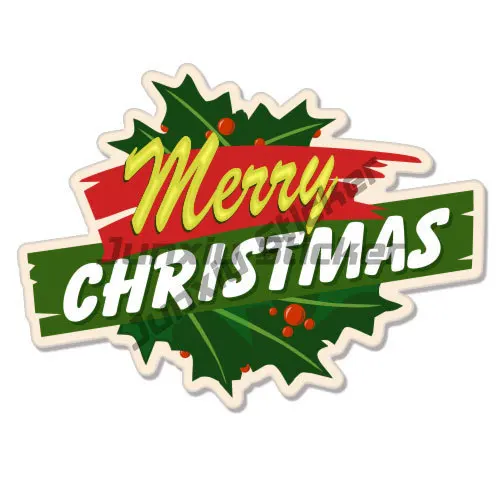

Merry Christmas Festive Car Bumper Stickers