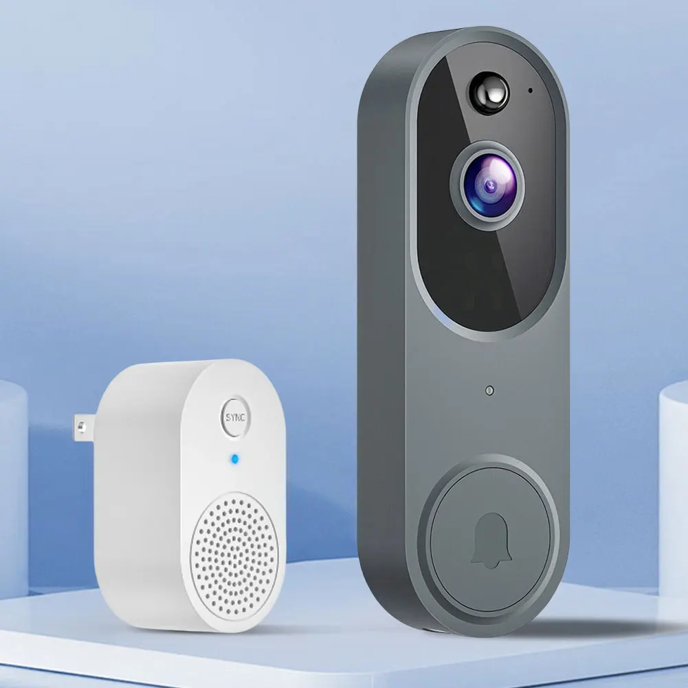 1080P Video Doorbell Camera 2-Way Audio Doorbell with Camera Motion Detection Wireless Doorbell Camera for Home Office