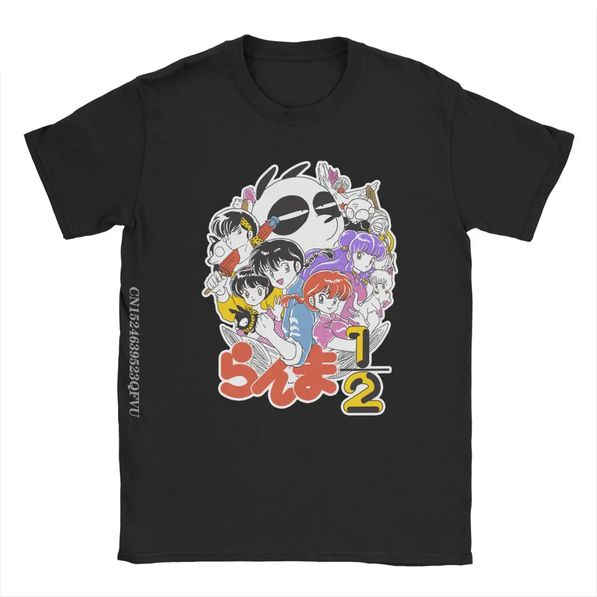 Awesome Ranma 1/2 Anime Changing Warrior T-Shirts Men Round Collar Pure Cotton Tshirt Harajuku Tees Adult Tops