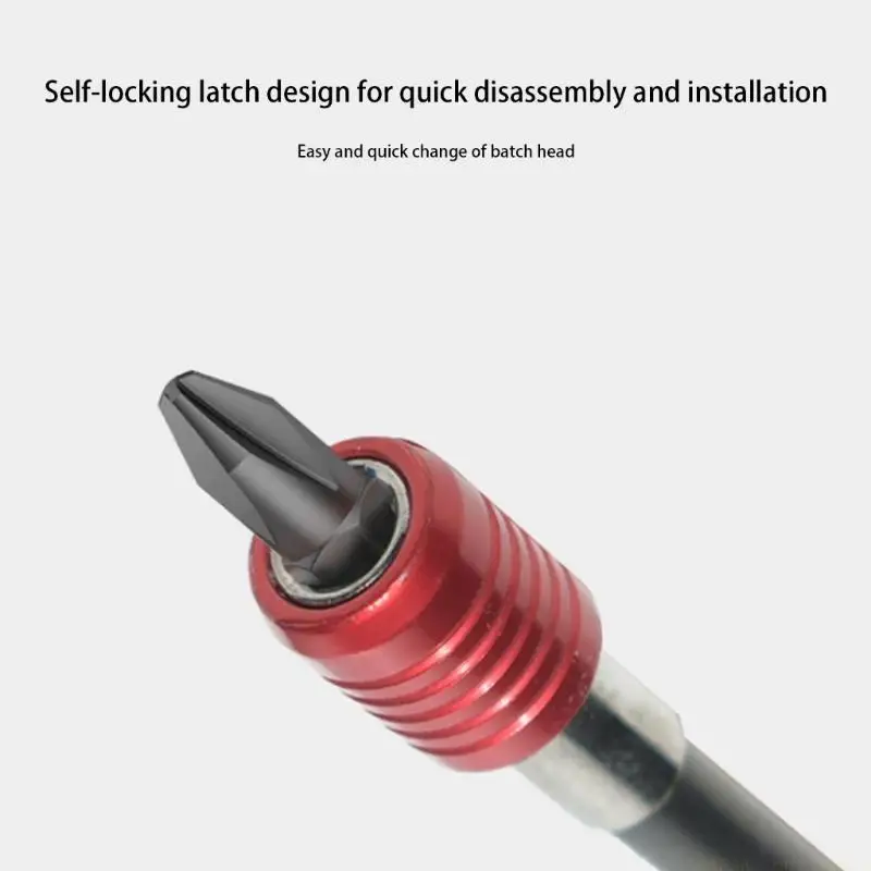 A2BE Hexagonal Handle Red Extended Quick Release Locking Extension Rod Extension Rod 300mm Screwdriver Extension Rod