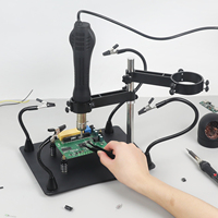 NEWACALOX Hot Air Gun Frame 265*206mm Extra-Large Soldering Iron Holder PCB Board Clip Soldering Station Heat Gun Stand Welding