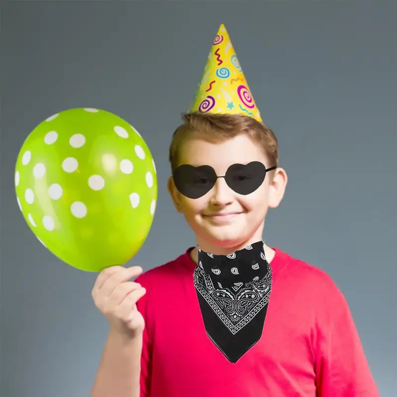 Sombreros de vaquero para mujer, sombrero de vaquera de fieltro de colores brillantes, suministros de fiesta atractivos, bufanda cuadrada de poliéster, gafas de corazón