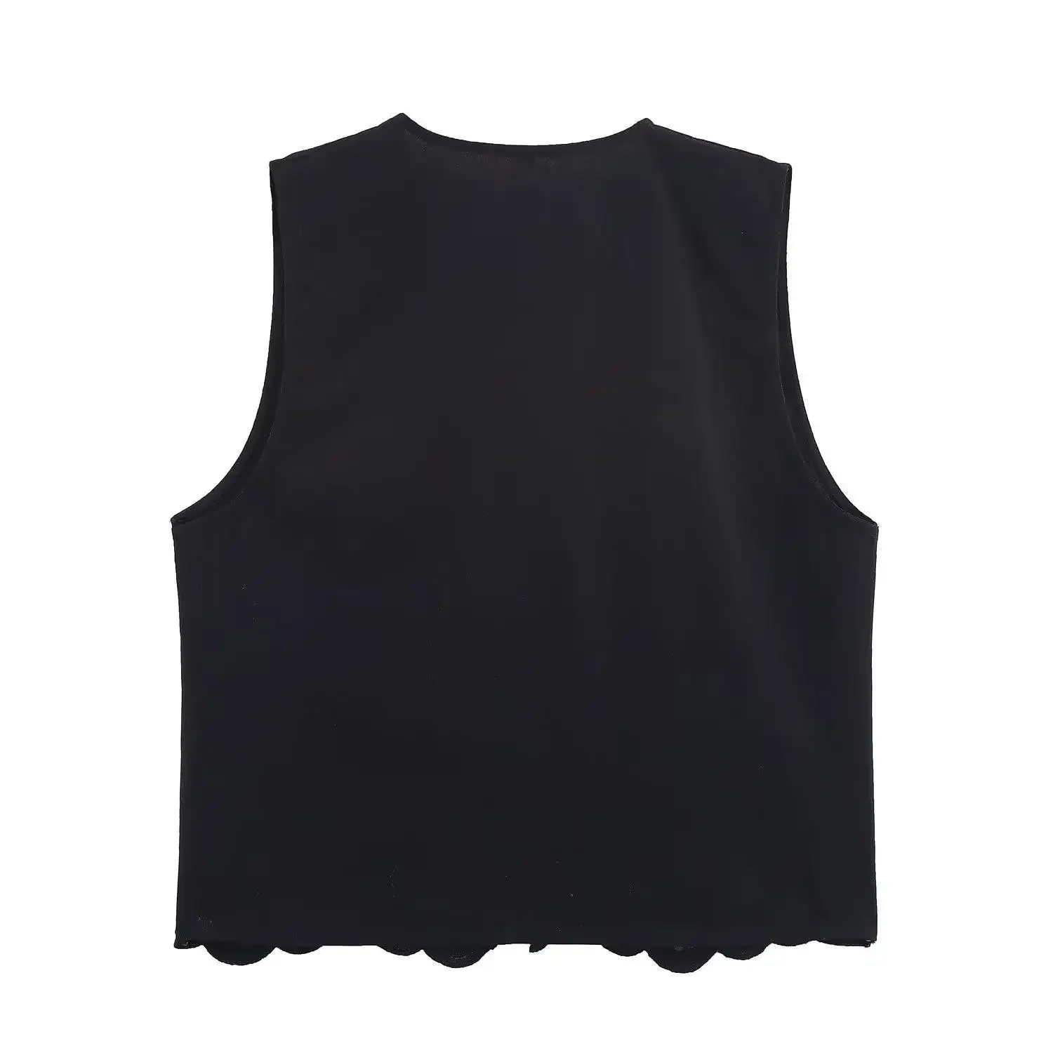 Summer Floral Embroidery V-neck Blouses Women Sleeveless Lace Up Tops