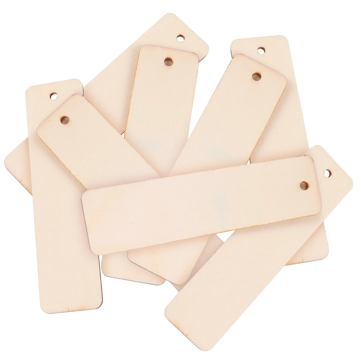 

40Pcs Wooden Square Craft Blanks Hanging Ornaments Natural Wood Color DIY Gift Tags Stocking Name Tags Wood Blanks