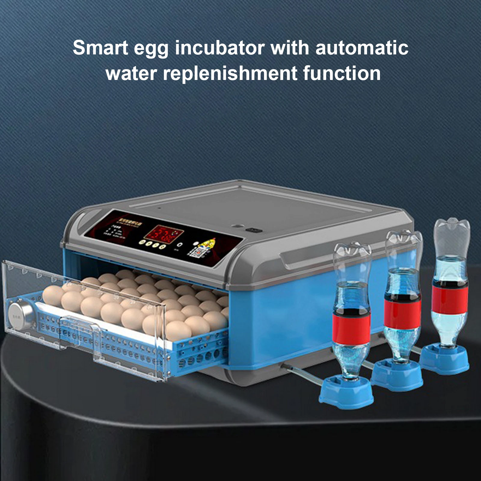 Incubator Small Home Automatic Intelligent Egg Turning Parrot Chicken Duck Goose Pigeon Incubator 48/64 Eggs Brooder