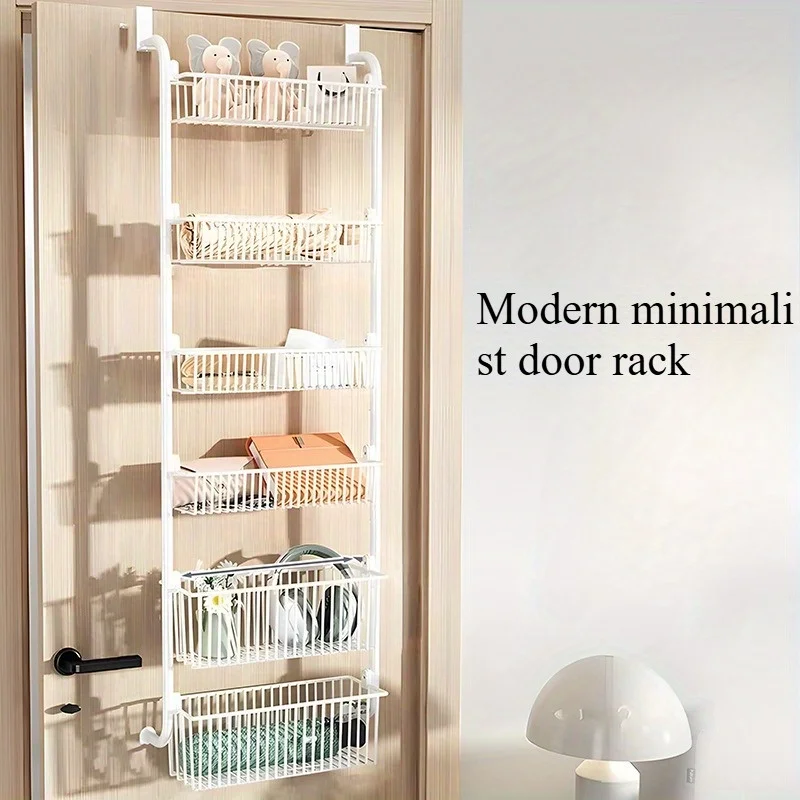 

No punching, multi-layer door rear shelf, bedroom sundries storage basket, bathroom hanger, kitchen door storage basket
