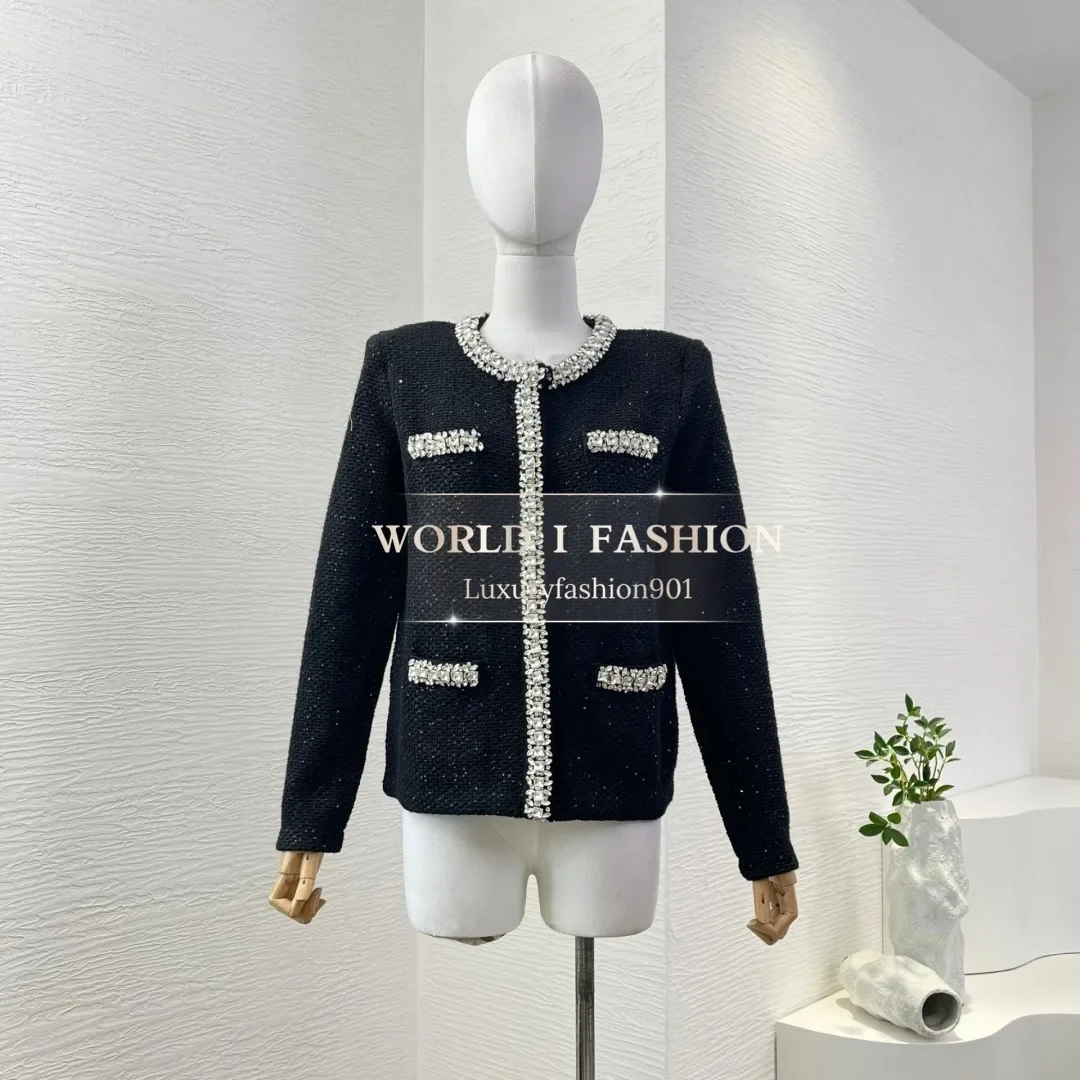 

High Quality Black Diamonds Long Sleeve Jacket Tops