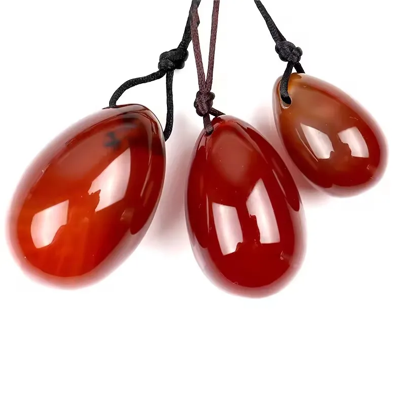 

Red Agate Yoni Egg Massage Ball Natural Crystal Jade Stone Kegel Vaginal Exercise Tool Pelvic Floor Muscle Health Care